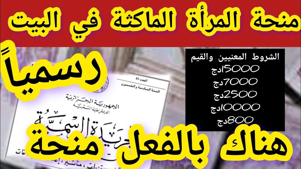 فرحة عارمة.. هل سيتم زيادة منحة المرأة الماكثة في البيت الى 8000 دينار جزائري!! الوكالة الوطنية للتشغيل توضح حقيقة الأمر