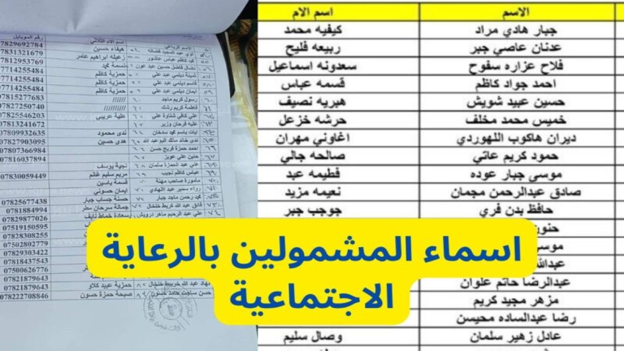 “من هنا” كيفية الاستعلام عن أسماء المشمولين بالرعاية الاجتماعية بالعراق 2025.. وأبرز الشروط المطلوبة للاستفادة من الدعم