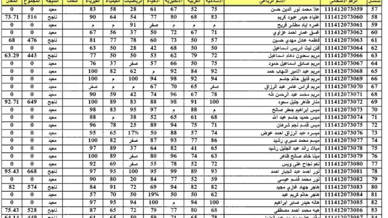 تم الرفع الآن.. رابط نتائج السادس الابتدائي الدور الأول في بعض محافظات العراق 2025 بالإسم